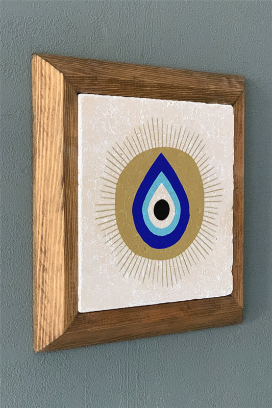 SOLID FRAMED NATURAL STONE PAINTING PANEL 11" x 11" / PRMT2020-1511