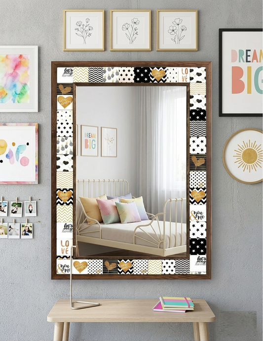 4x4 Tiles Stone Mosaic Wall Mirror | AYN-008