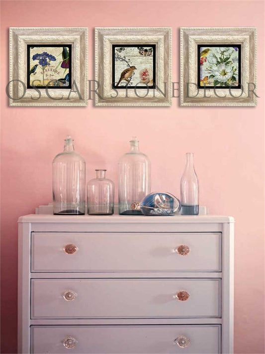 3-PIECE FRAME NATURAL STONE WALL DECOR / 3CDD-20-011 (WALL DECOR)