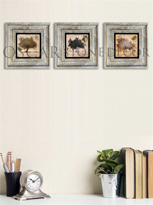 3-PIECE FRAME NATURAL STONE WALL DECOR / 3CDD-40-002 (WALL DECOR)