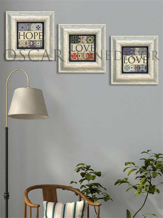 3-PIECE FRAME NATURAL STONE WALL DECOR / 3CDD-10-009 (WALL DECOR)