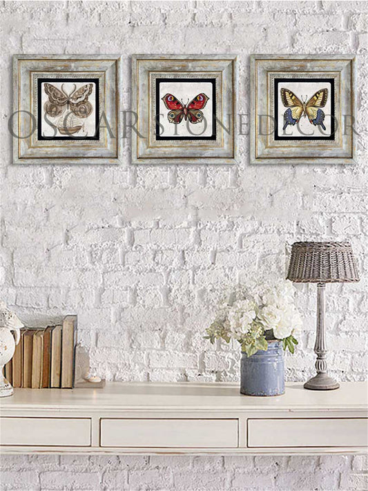 3-PIECE FRAME NATURAL STONE WALL DECOR / 3CDD-40-003 (WALL DECOR)
