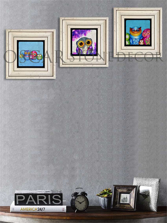 3-PIECE FRAME NATURAL STONE WALL DECOR / 3CDD-30-016 (WALL DECOR)