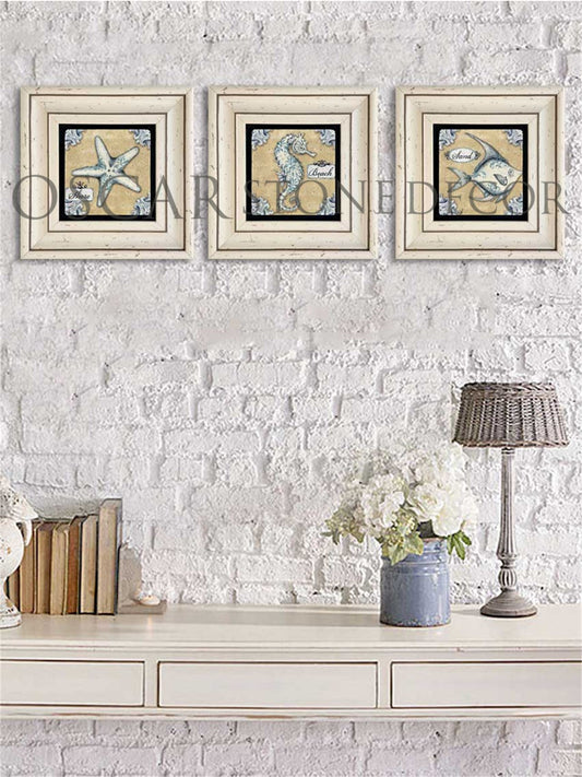 3-PIECE FRAME NATURAL STONE WALL DECOR / 3CDD-30-017 (WALL DECOR)