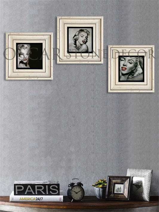 3-PIECE FRAME NATURAL STONE WALL DECOR / 3CDD-30-006 (WALL DECOR)