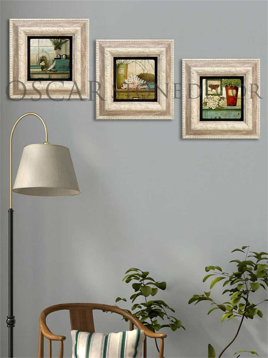 3-PIECE FRAME NATURAL STONE WALL DECOR / 3CDD-20-012 (WALL DECOR)