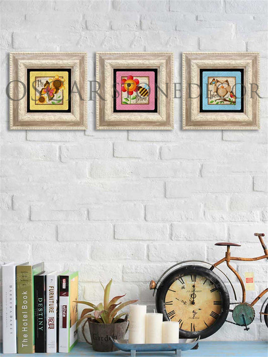 3-PIECE FRAME NATURAL STONE WALL DECOR / 3CDD-20-002 (WALL DECOR)