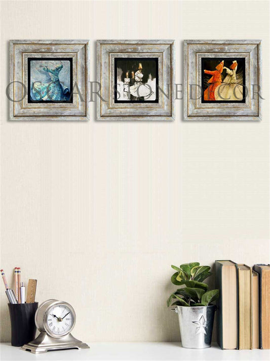 3-PIECE FRAME NATURAL STONE WALL DECOR / 3CDD-40-005 (WALL DECOR)