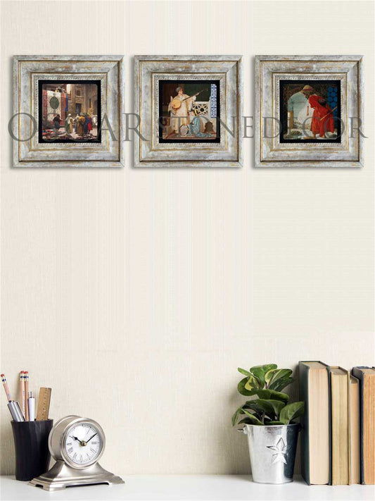 3-PIECE FRAME NATURAL STONE WALL DECOR / 3CDD-40-004 (WALL DECOR)