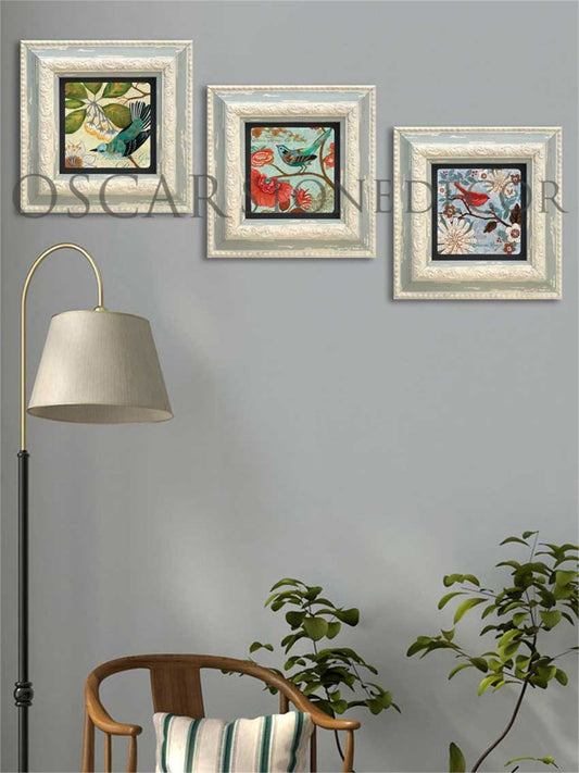3-PIECE FRAME NATURAL STONE WALL DECOR / 3CDD-10-005 (WALL DECOR)