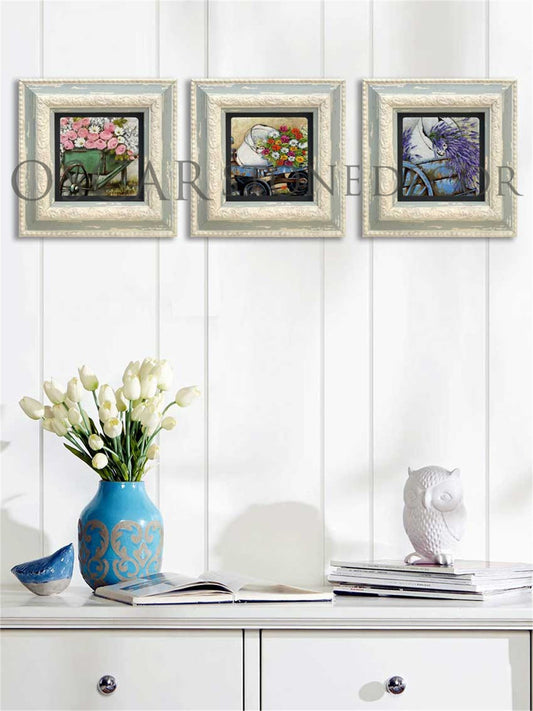 3-PIECE FRAME NATURAL STONE WALL DECOR / 3CDD-10-011 (WALL DECOR)
