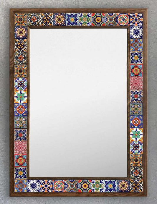 4x4 Tiles Stone Mosaic Wall Mirror | AYN5070-028
