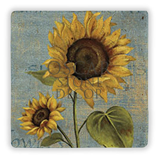 SUNFLOWER NATURAL STONE WALL DECOR / DD212 (WALL DECOR)