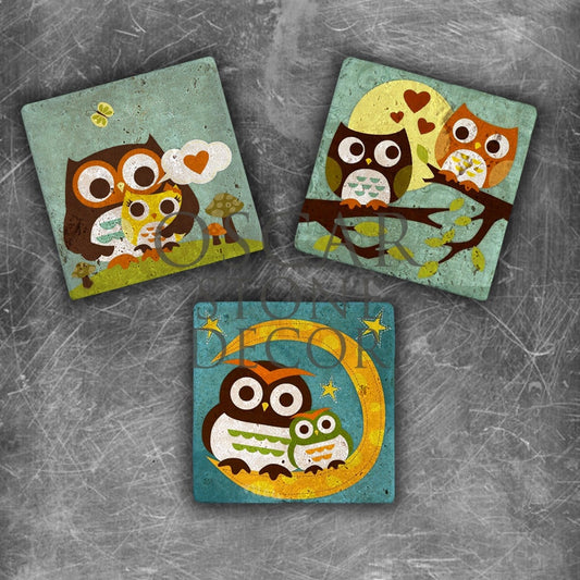 OWL HALLERİ NATURAL STONE MAGNET SET / MG-099