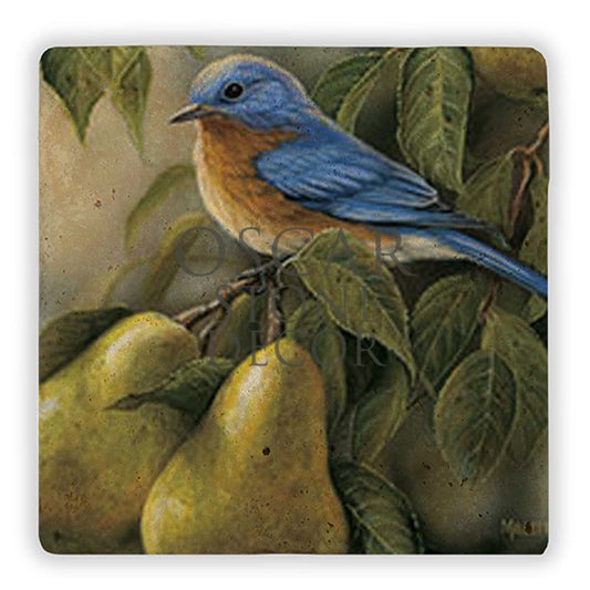 BLUE BIRD NATURAL STONE WALL DECOR / DD186 (WALL DECOR)