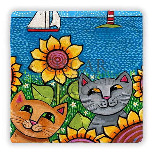 CATS NATURAL STONE WALL DECOR / DD171 (WALL DECOR)