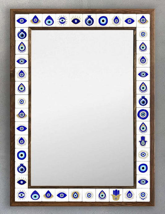 4x4 Tiles Stone Mosaic Wall Mirror | AYN-088