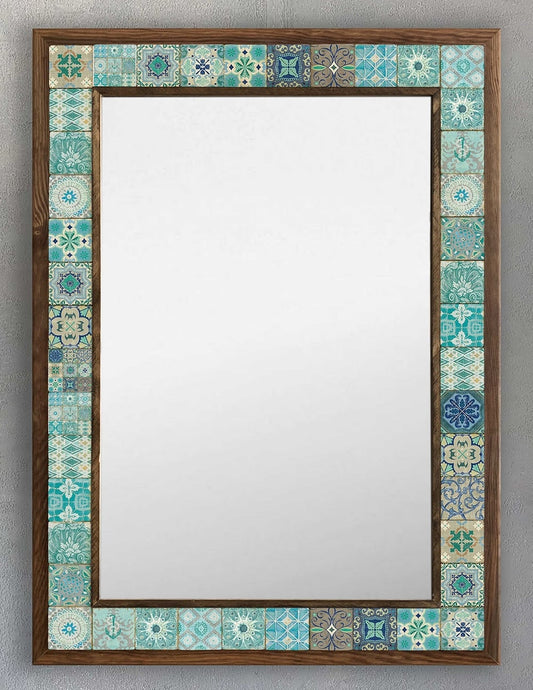 4x4 Tiles Stone Mosaic Wall Mirror | AYN-041