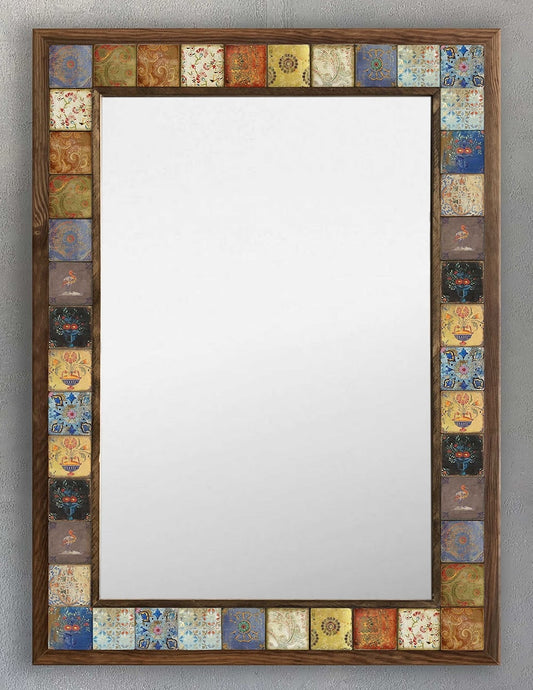 4x4 Tiles Stone Mosaic Wall Mirror | AYN-021