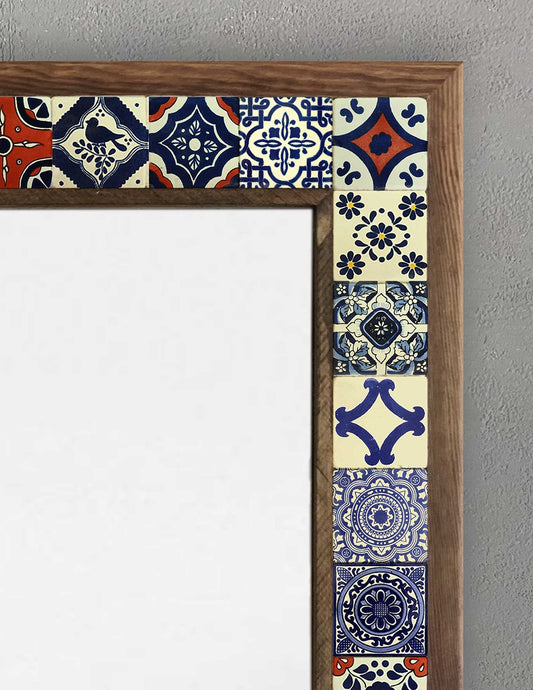 4x4 Tiles Stone Mosaic Wall Mirror | AYN-029