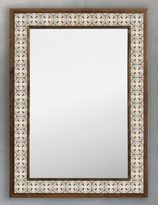 4x4 Tiles Stone Mosaic Wall Mirror | AYN5070-050