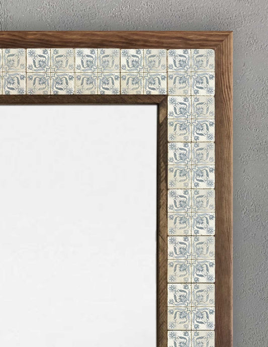 FRAMED MOSAIC NATURAL STONE MIRROR / AYN5070-103