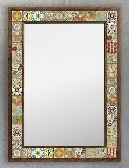 4x4 Tiles Stone Mosaic Wall Mirror | AYN-044