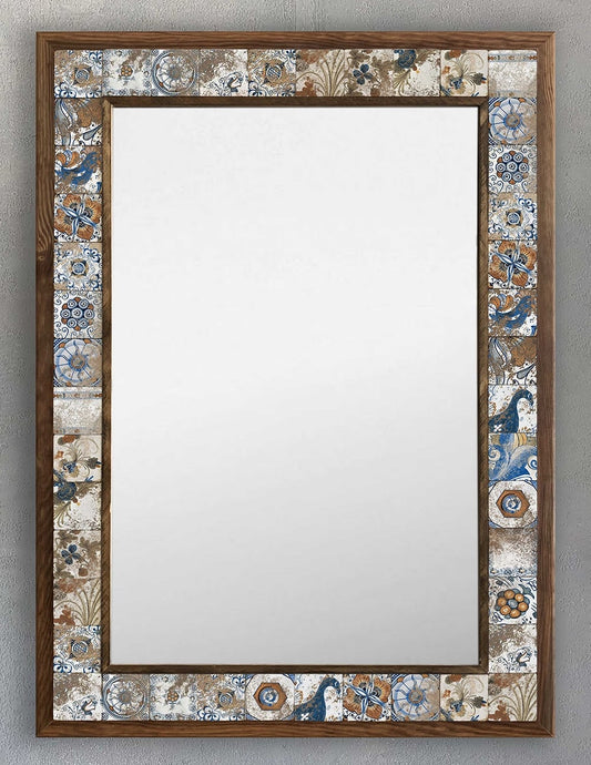 4x4 Tiles Stone Mosaic Wall Mirror | AYN5070-074