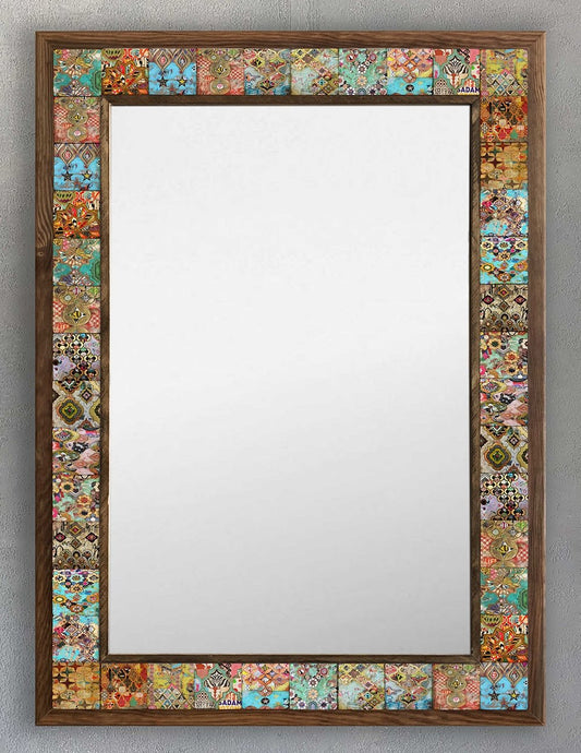 4x4 Tiles Stone Mosaic Wall Mirror | AYN-073