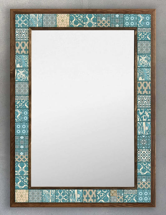4x4 Tiles Stone Mosaic Wall Mirror | AYN-085