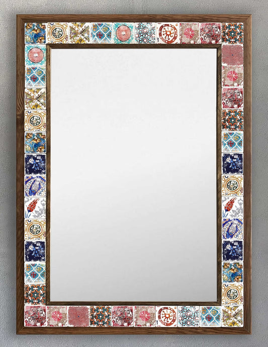 4x4 Tiles Stone Mosaic Wall Mirror | AYN-019