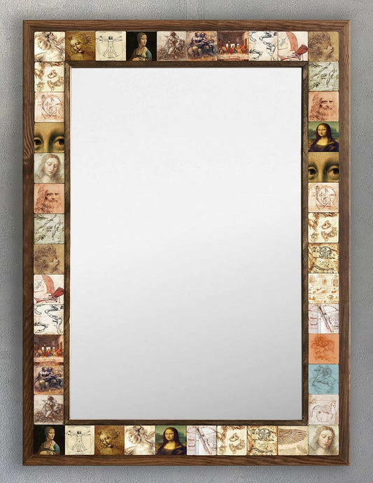 4x4 Tiles Stone Mosaic Wall Mirror | AYN-078