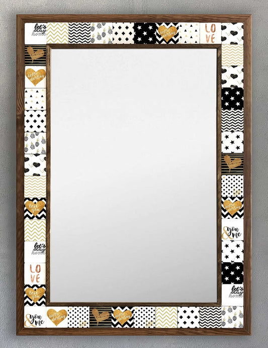 4x4 Tiles Stone Mosaic Wall Mirror | AYN-008