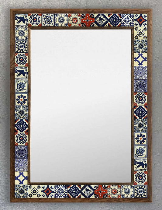4x4 Tiles Stone Mosaic Wall Mirror | AYN-029