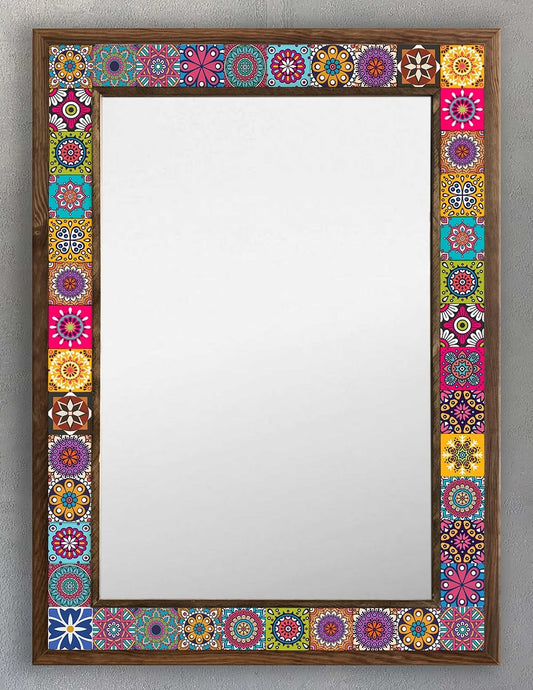4x4 Tiles Stone Mosaic Wall Mirror | AYN-082