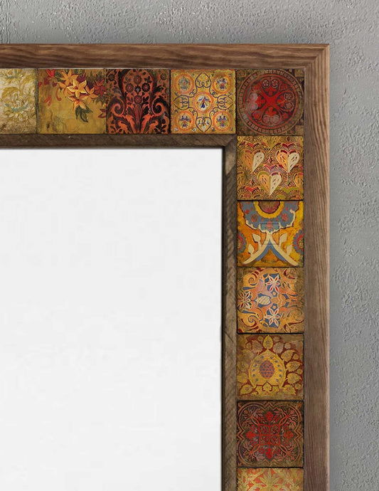 4x4 Tiles Stone Mosaic Wall Mirror | AYN-016