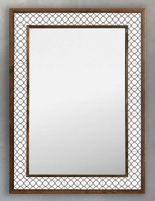 4x4 Tiles Stone Mosaic Wall Mirror | AYN5070-048