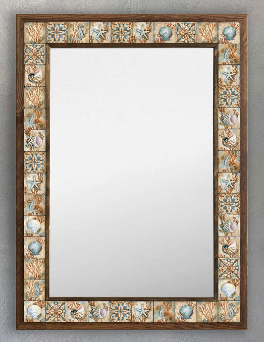 4x4 Tiles Stone Mosaic Wall Mirror | AYN-012