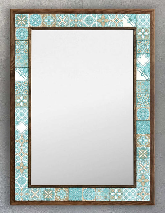 4x4 Tiles Stone Mosaic Wall Mirror | AYN-039