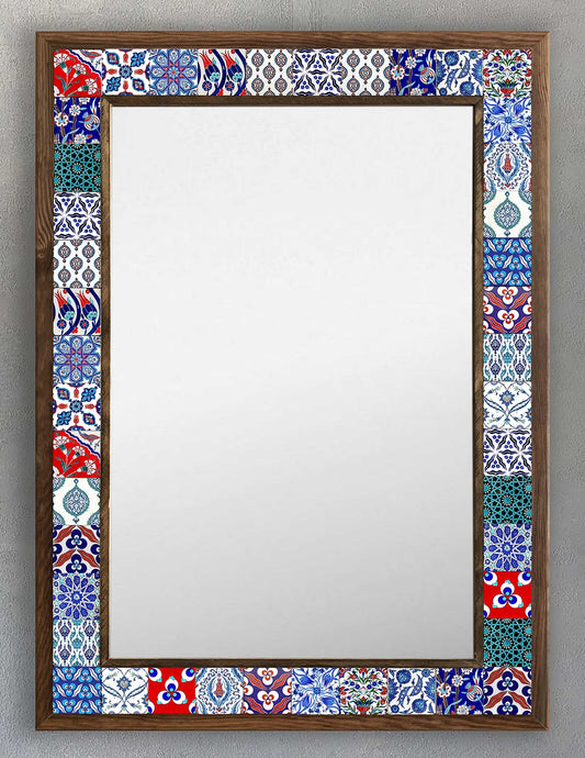 4x4 Tiles Stone Mosaic Wall Mirror | AYN-010
