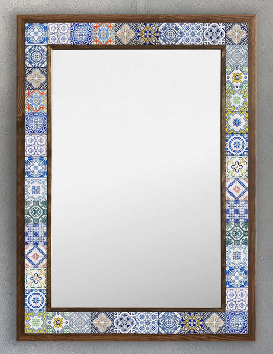 4x4 Tiles Stone Mosaic Wall Mirror | AYN-017