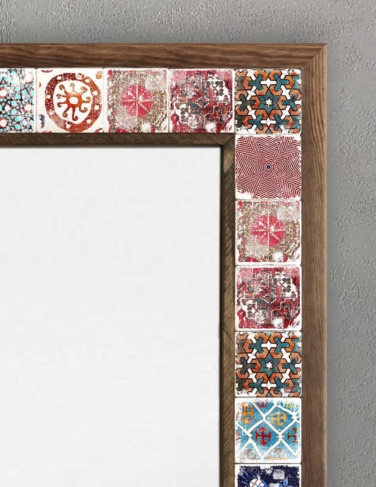 4x4 Tiles Stone Mosaic Wall Mirror | AYN-019