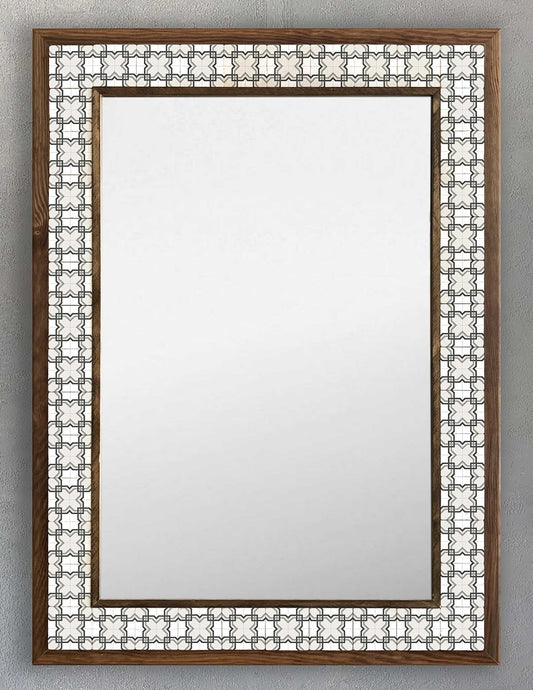 4x4 Tiles Stone Mosaic Wall Mirror | AYN-060