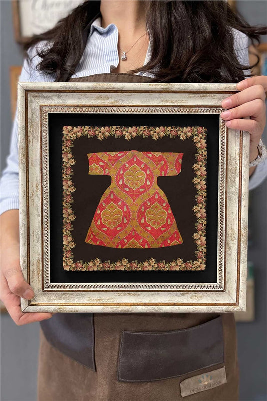 Framed Painting Stone Wall Decor 12" x 12" Ottoman Caftan