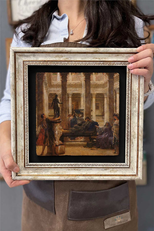 Framed Painting Stone Wall Decor 12" x 12" Peter Paul Rubens Painting