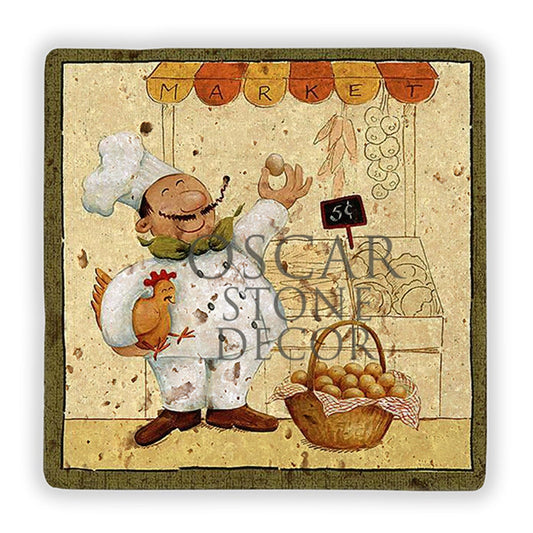 CHEF III NATURAL STONE WALL DECOR / DD238 (WALL DECOR)