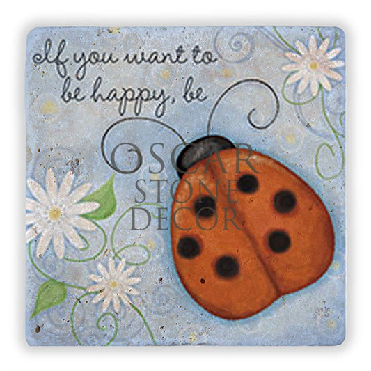 FLOWER INSECT NATURAL STONE WALL DECOR / DD185 (WALL DECOR)