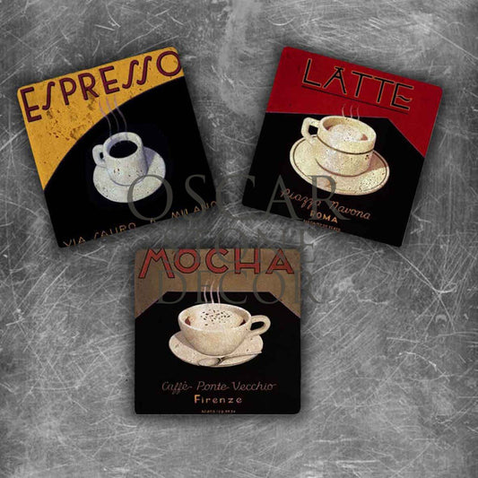 COFFEE CUP NATURAL STONE MAGNET SET / MG-070