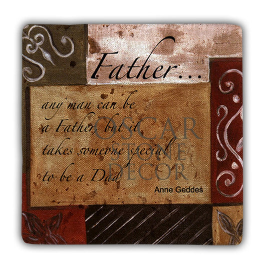 DD075-FATHER&DAD NATURAL STONE WALL DECOR / DD75 (WALL DECOR)