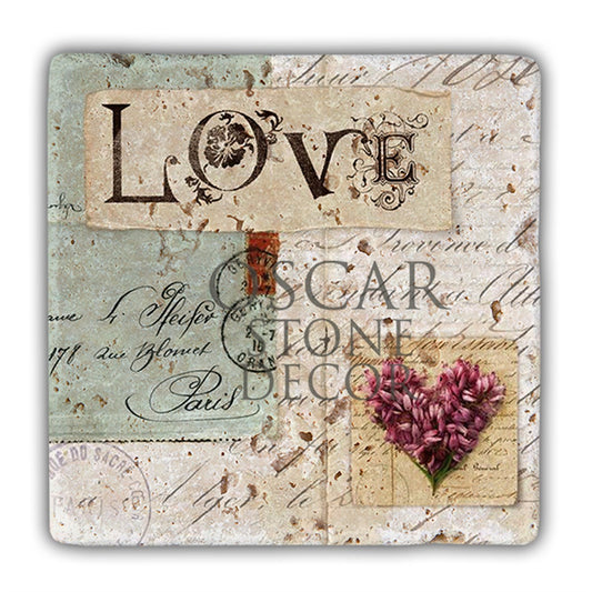 DD076-LOVE NATURAL STONE WALL DECOR / DD76 (WALL DECOR)